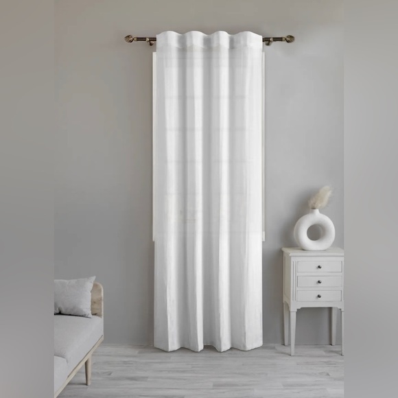 Linenwalas white curtain two panels - Picture 2 of 5